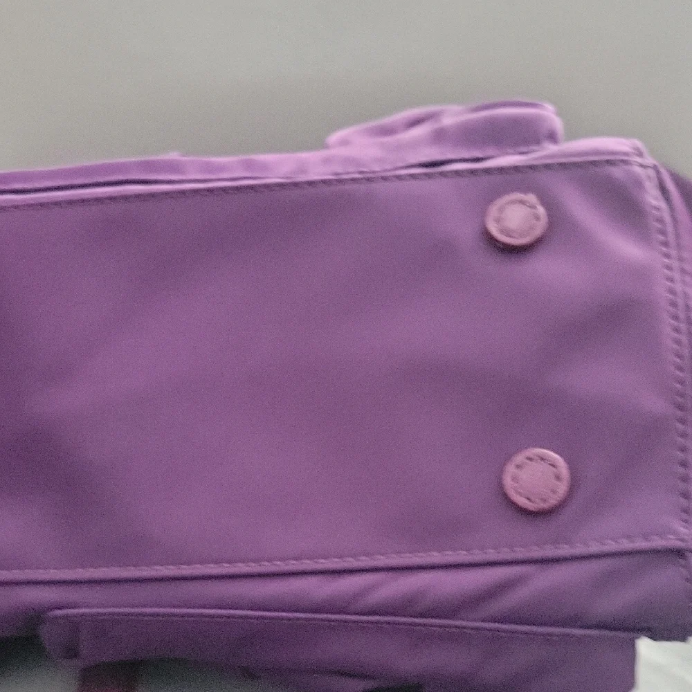 MZ Wallace Purple Gathered Pocket Shoulder Bag with Gold Hardware - Picture 8 of 9